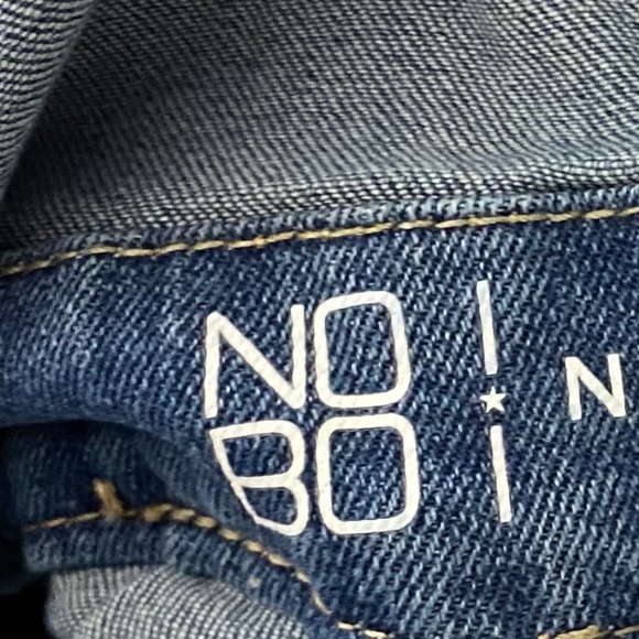 No Boundaries XXL 2X 19 Juniors Overall Shorts Romper Jean Denim Distressed - Picture 5 of 5